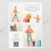 5.5x7.5インチモダン6 Photo Actor Model Comp Card 案内状 (裏面)