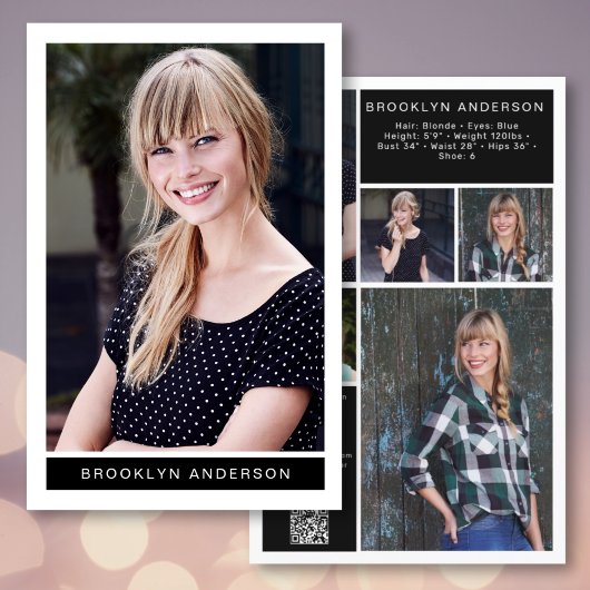 5.5x8.5インチモダン6フォトモデルCompカード