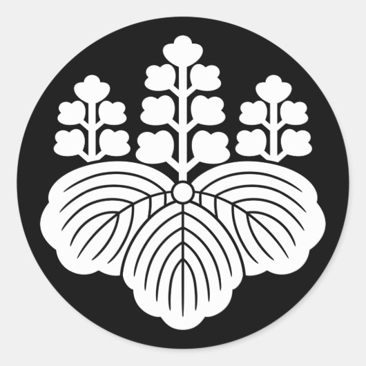 5-7開花付き桐 ラウンドシール (正面)