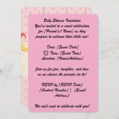 5"×7" ベビーシャワー 招待状カード 招待状 (正面/裏面)