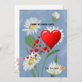 5" * 7"結婚式招待状カード 招待状 (正面/裏面)