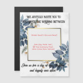 5" * 7"薄型磁気結婚式招待状カード マグネット招待状 (正面/裏面)