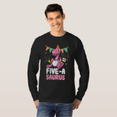 5 Aサウルス恐竜かわいいキッドレックス Tシャツ (正面フル)