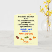 5 a Day Fruit – サンプルサイズノートカード カード (黄色い花)