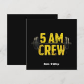 5 AM Crew - ジム好きのための面白いデザイン 招待状 (正面/裏面)