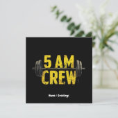 5 AM Crew - ジム好きのための面白いデザイン 招待状 (スタンド正面)
