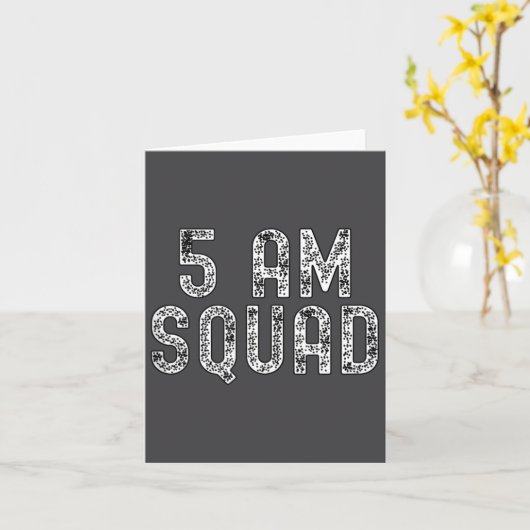 5 Am Squad _ Funny Gym Workout Quote Apparel Tank  カード (黄色い花)