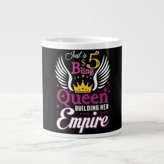 5 Bling Queen for women Ladies Paparazzi ジャンボコーヒーマグカップ