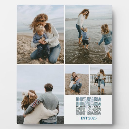 5 Boy Mama Custom Photo Collage フォトプラーク (正面)