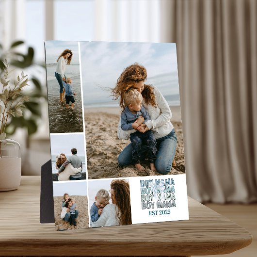 5 Boy Mama Custom Photo Collage フォトプラーク