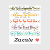 5 Challenge Quotes | Motivational & Inspirational シール (シート)