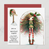 *~* 5  Cute AP97 Sweet Woman Elf Standing 招待状 (正面/裏面)