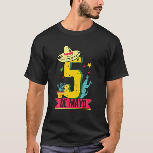 5 De Mayoホリデーシンコデマヨメキシコソム Tシャツ (正面)