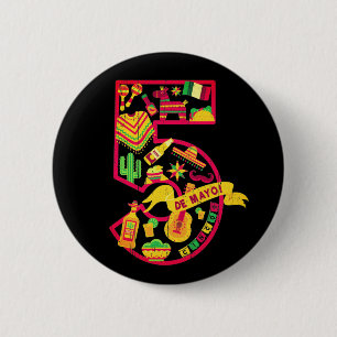 5 De Mayo – メキシコのアイコン 缶バッジ