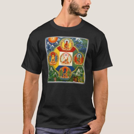 5 Dhyani Buddhasのティー Tシャツ (正面)