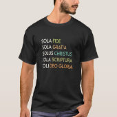 5 Five Solas of the Reformation Theology Christian Tシャツ (正面)
