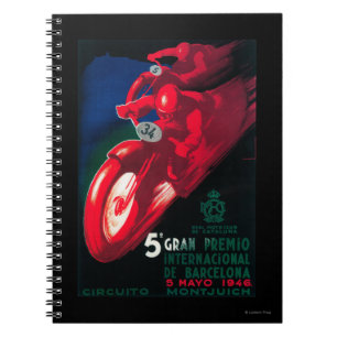 5 Gran Premio Internat'lのオートバイポスター ノートブック