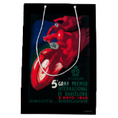 5 Gran Premio Internat'lのオートバイポスター ミディアムペーパーバッグ (裏面)