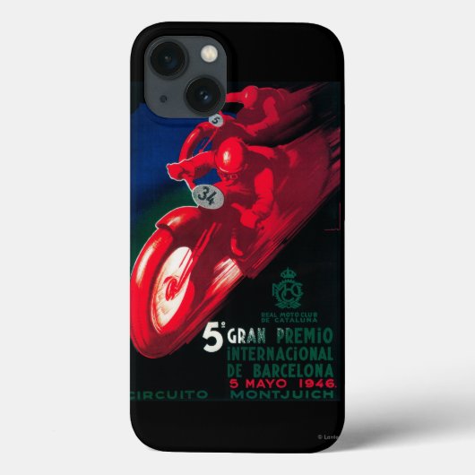 5 Gran Premio Internat'lのオートバイポスター Case-Mate iPhoneケース (裏面)