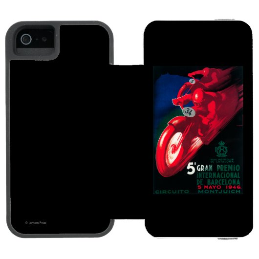 5 Gran Premio Internat'lのオートバイポスター Incipio iPhoneウォレットケース (フォリオオープン)