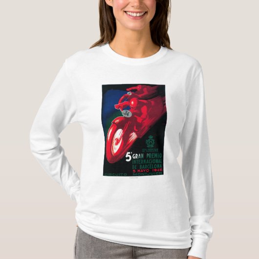 5 Gran Premio Internat'lのオートバイポスター Tシャツ (正面)