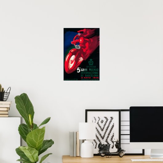 5 Gran Premio Internat'l Motorcycle Poster ポスター (ホームオフィス)