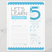 5 Learn To Draw Number 5 Teacher Home Schooling  (正面)