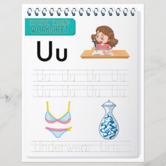 5 Learn To Spell Letter U Teacher Home Schooling (正面)