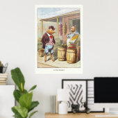 5 Little Pigs：市場 ポスター (ホームオフィス)