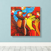 5 Loaves 2フィッシュキャンバス印刷 キャンバスプリント (インサイチュ (ウッドフロア))