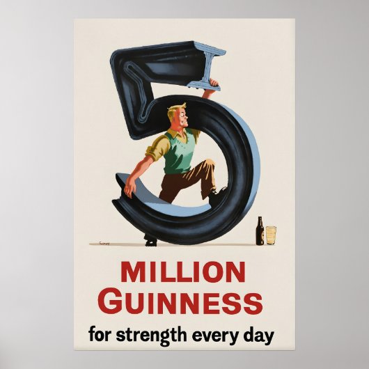 5 Million Guinness Poster Print  John Gilroy ポスター (正面)