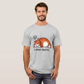 5 More Minutes Sleepy Orange Tabby Cat Tシャツ (正面フル)