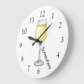 5 O'Clock Somewhere シャンパン ラージ壁時計 (傾斜)