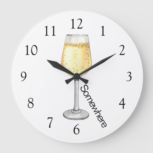 5 O'Clock Somewhere シャンパン ラージ壁時計 (正面)