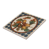 #5 of 5 repro 1890s Doulton Lambeth Hand 色彩の鮮やか タイル (側面)