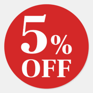 5%OFF 赤背景 クラシック ラウンドステッカー ラウンドシール