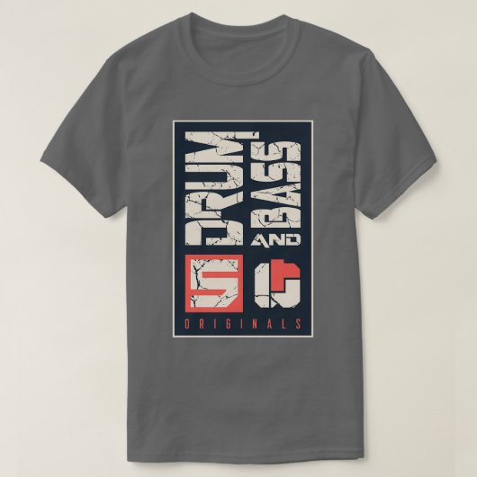 5 Originals DRUM AND BASS  Tシャツ (デザイン正面)