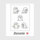 5 Pack Meme Stickers | Sarcastic Reaction Faces シール (シート)