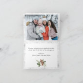 5 PHOTOクリスマス素朴樺の木樹皮あいさつ シーズンカード (内部)