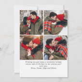 5 PHOTOメリークリスマス金ゴールド輝く挨拶 シーズンカード (裏面)