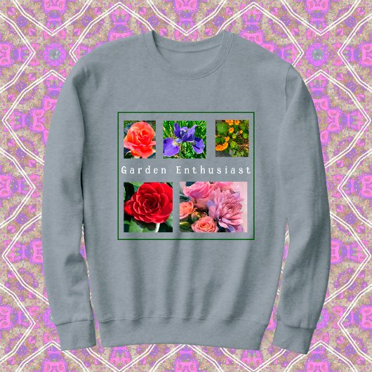 5-Photo私の花のお気に入りのテンプレートSweatshirt スウェットシャツ