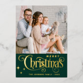 5 PHOTO輝くメリークリスマスグリーティング 箔シーズンカード (正面)