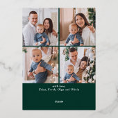 5 PHOTO輝くメリークリスマスグリーティング 箔シーズンカード (裏面)