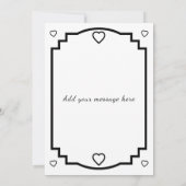 5 photo add message black text flat note card サンキューカード (裏面)