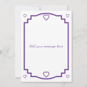 5 photo add message purple text flat note card サンキューカード (裏面)