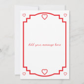 5 photo add message red text flat note card サンキューカード (裏面)