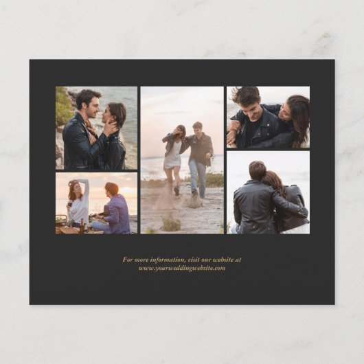 5-Photo Budget黒い金ゴールドアゲイト暗い日付を保存 (裏面)