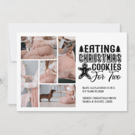 5 Photo Christmas Cookies for 2 Pregnancy シーズンカード