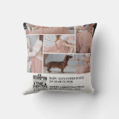 5 Photo Christmas Tree Pregnancy Announcement クッション (裏面)