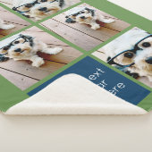 5 Photo Collageと文字カラーブロック – 青い緑 シェルパブランケット (3/4)